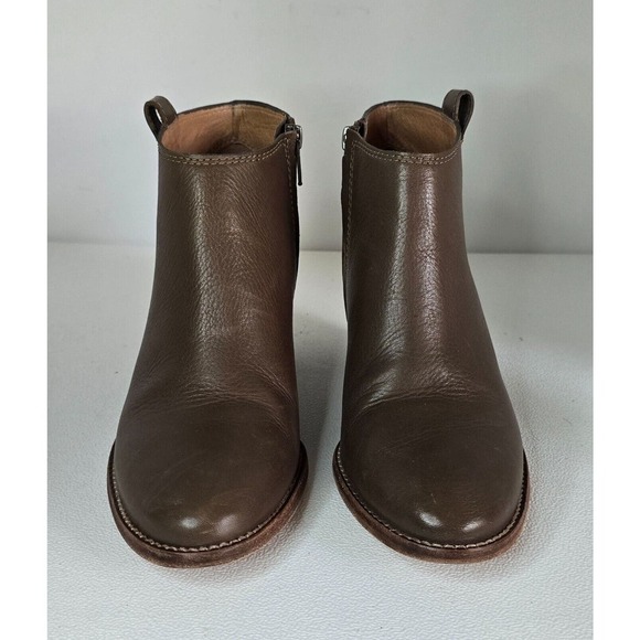 Madewell Billie ANKLE Boots Wet Pebble Gray TAUPE SZ 7 Short Side Zip Boots - Picture 2 of 8